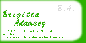 brigitta adamecz business card